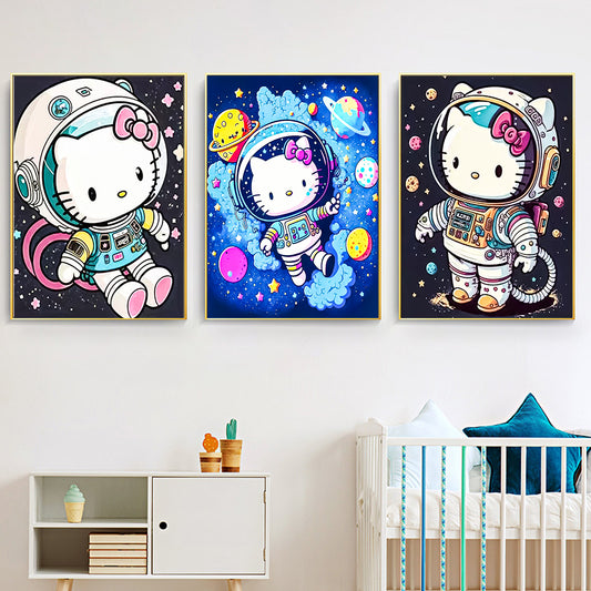 3pcs Hello Kitty - Painting with Numbers -30x40cm - SY030
