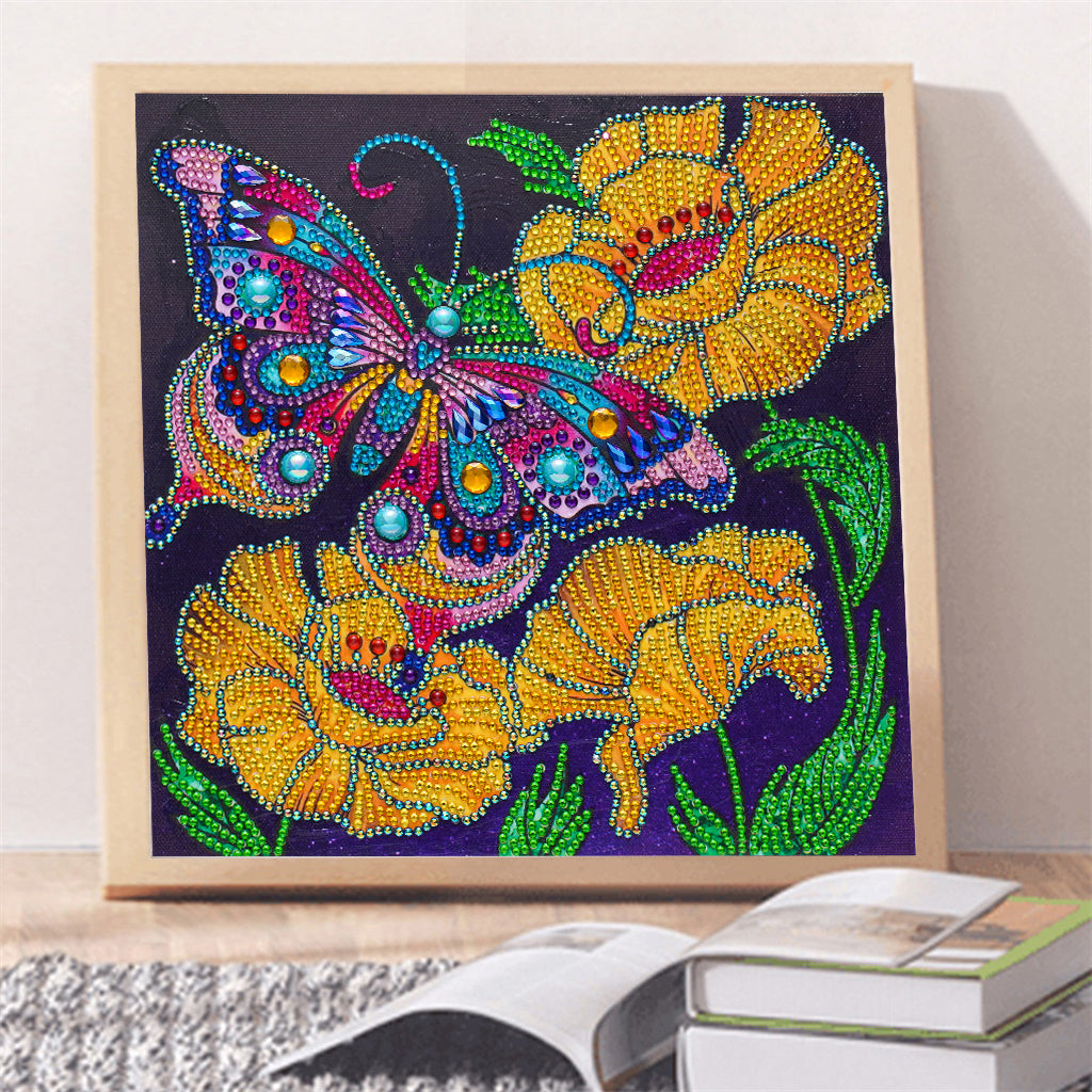 Diamond Painting - Mandala with Butterfly 