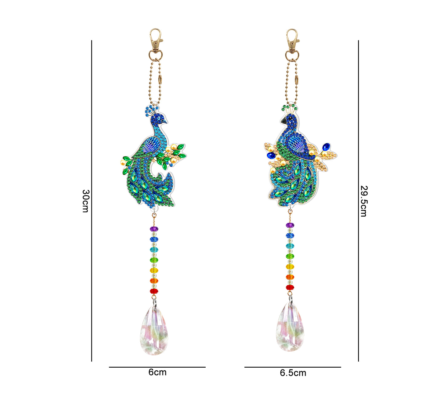 2pcs Special Shaped Crystal Wind Chimes