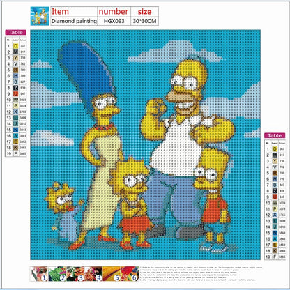 Full Round - 30x30cm The Simpsons - Full Round Diamond Painting - 30x30cm YALKIN