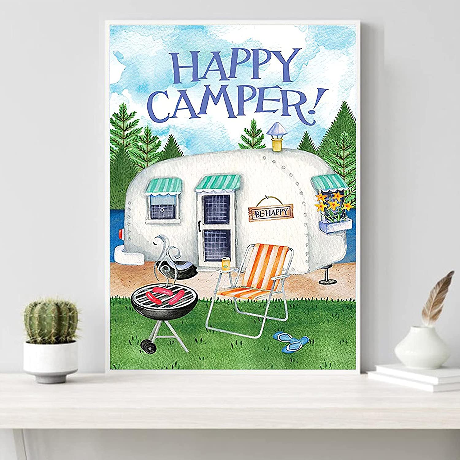 Happy Camper - Full Round Diamond Painting - 30x40cm YALKIN