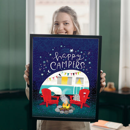 Happy Campers - Full Round Diamond Painting - 35x45cm