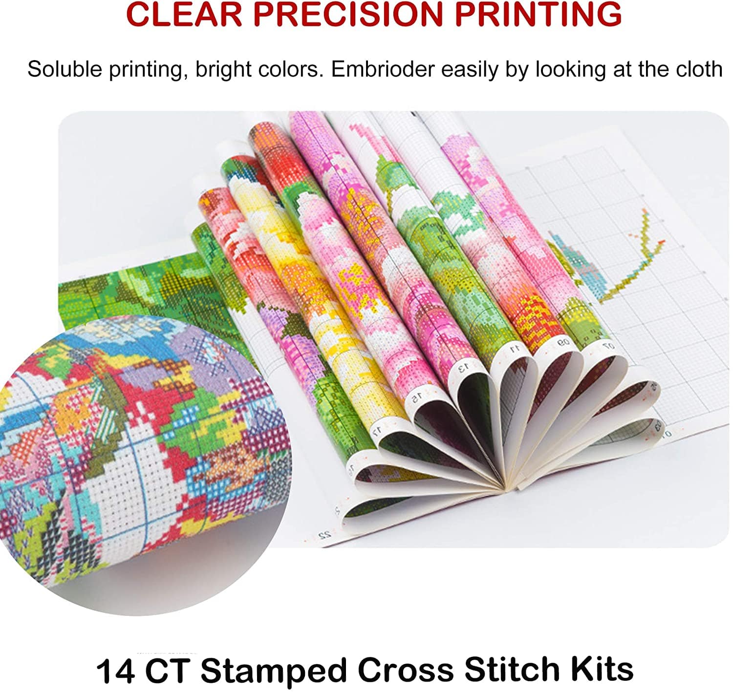 Merry Christmas - 14CT Stamped Cross Stitch Kit - 31×21cm YALKIN