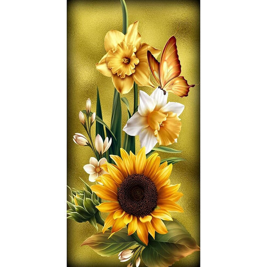 Sunflower- Full Round Diamond Painting - 30x55cm